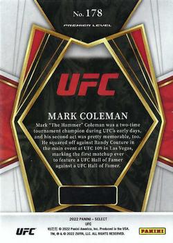 2022 Panini Select UFC - Blue #178 Mark Coleman Back