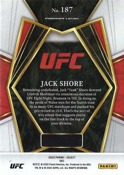 2022 Panini Select UFC - Blue #187 Jack Shore Back