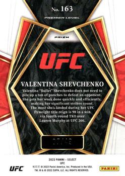 2022 Panini Select UFC - Blue Disco Prizms #163 Valentina Shevchenko Back