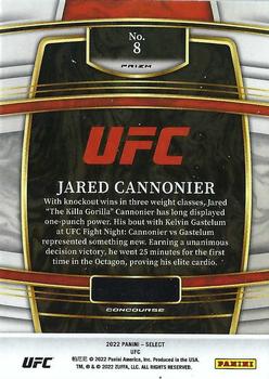 2022 Panini Select UFC - Blue Prizms #8 Jared Cannonier Back