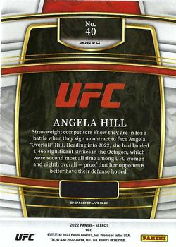 2022 Panini Select UFC - Blue Prizms #40 Angela Hill Back