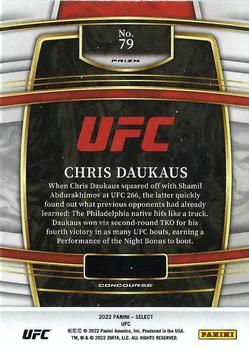 2022 Panini Select UFC - Blue Prizms #79 Chris Daukaus Back