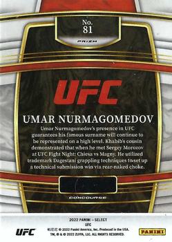 2022 Panini Select UFC - Blue Prizms #81 Umar Nurmagomedov Back