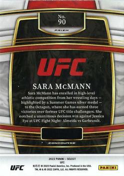 2022 Panini Select UFC - Blue Prizms #90 Sara McMann Back