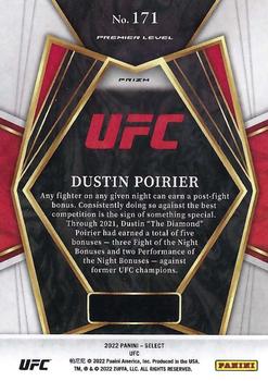 2022 Panini Select UFC - Blue Prizms #171 Dustin Poirier Back