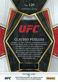 2022 Panini Select UFC - Bronze Prizms #120 Claudio Puelles Back