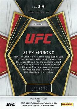 2022 Panini Select UFC - Bronze Prizms #200 Alex Morono Back