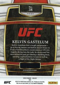 2022 Panini Select UFC - Disco Prizms #38 Kelvin Gastelum Back