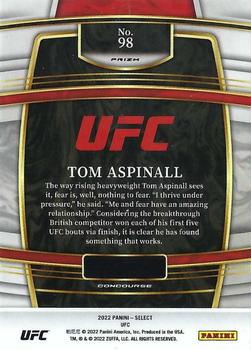 2022 Panini Select UFC - Disco Prizms #98 Tom Aspinall Back
