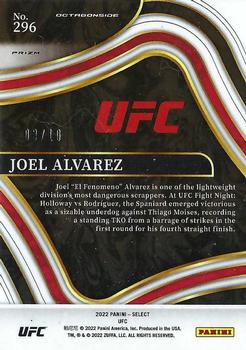 2022 Panini Select UFC - Gold Prizms #296 Joel Alvarez Back