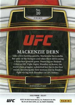 2022 Panini Select UFC - Green and Purple Prizms #10 Mackenzie Dern Back