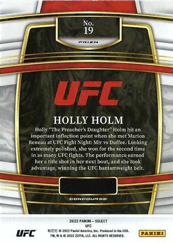 2022 Panini Select UFC - Green and Purple Prizms #19 Holly Holm Back