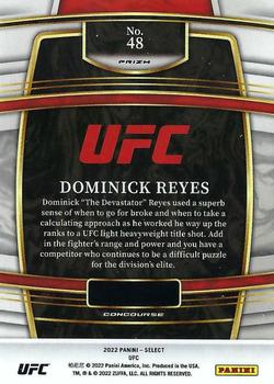 2022 Panini Select UFC - Green and Purple Prizms #48 Dominick Reyes Back