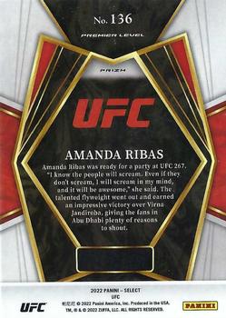 2022 Panini Select UFC - Green and Purple Prizms #136 Amanda Ribas Back
