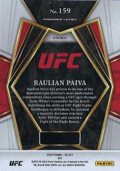 2022 Panini Select UFC - Green and Purple Prizms #159 Raulian Paiva Back