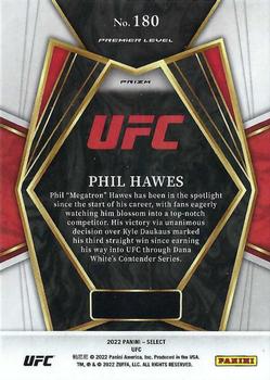 2022 Panini Select UFC - Green and Purple Prizms #180 Phil Hawes Back