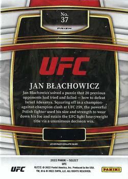 2022 Panini Select UFC - Orange Flash Prizms #37 Jan Blachowicz Back