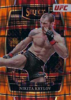 2022 Panini Select UFC - Orange Flash Prizms #58 Nikita Krylov Front