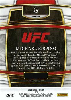 2022 Panini Select UFC - Orange Flash Prizms #82 Michael Bisping Back