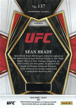 2022 Panini Select UFC - Orange Flash Prizms #137 Sean Brady Back