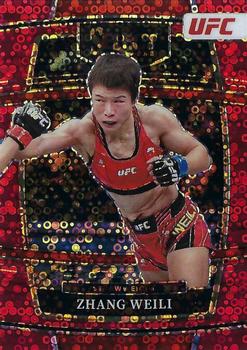 2022 Panini Select UFC - Red Disco Prizms #9 Zhang Weili Front