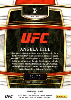 2022 Panini Select UFC - Red Disco Prizms #40 Angela Hill Back