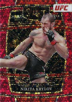 2022 Panini Select UFC - Red Disco Prizms #58 Nikita Krylov Front