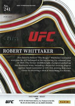2022 Panini Select UFC - Red Disco Prizms #241 Robert Whittaker Back
