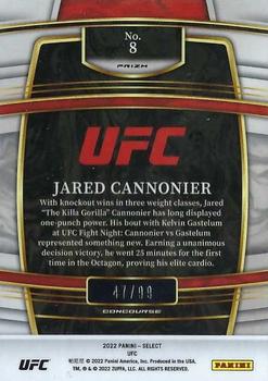 2022 Panini Select UFC - Red Prizms #8 Jared Cannonier Back