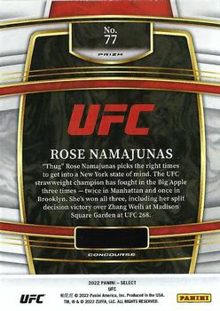 2022 Panini Select UFC - Scope Prizms #77 Rose Namajunas Back