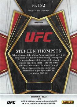 2022 Panini Select UFC - Scope Prizms #182 Stephen Thompson Back