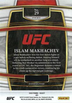 2022 Panini Select UFC - Silver Prizms #29 Islam Makhachev Back