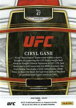2022 Panini Select UFC - Silver Prizms #47 Ciryl Gane Back