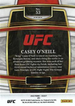 2022 Panini Select UFC - Silver Prizms #53 Casey O'Neill Back