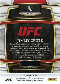 2022 Panini Select UFC - Silver Prizms #78 Jimmy Crute Back
