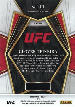 2022 Panini Select UFC - Silver Prizms #113 Glover Teixeira Back