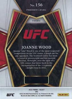 2022 Panini Select UFC - Silver Prizms #156 Joanne Wood Back