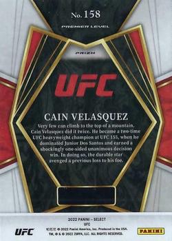 2022 Panini Select UFC - Silver Prizms #158 Cain Velasquez Back