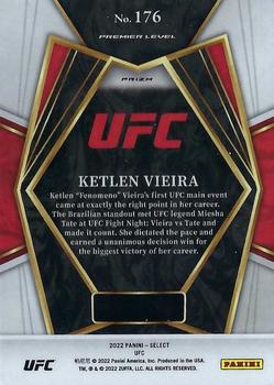 2022 Panini Select UFC - Silver Prizms #176 Ketlen Vieira Back