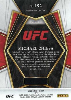 2022 Panini Select UFC - Silver Prizms #192 Michael Chiesa Back