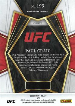 2022 Panini Select UFC - Silver Prizms #195 Paul Craig Back