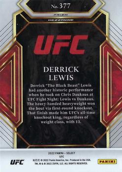 2022 Panini Select UFC - Silver Prizms #377 Derrick Lewis Back