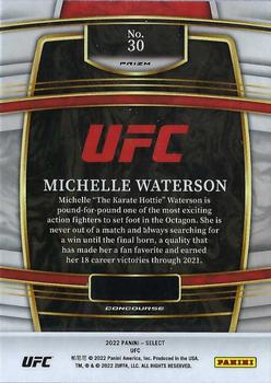 2022 Panini Select UFC - Tri-Color Prizms #30 Michelle Waterson Back