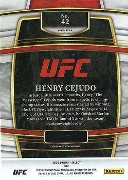 2022 Panini Select UFC - Tri-Color Prizms #42 Henry Cejudo Back