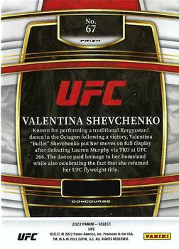 2022 Panini Select UFC - Tri-Color Prizms #67 Valentina Shevchenko Back