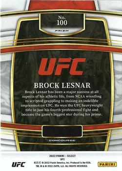 2022 Panini Select UFC - Tri-Color Prizms #100 Brock Lesnar Back
