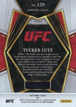 2022 Panini Select UFC - Tri-Color Prizms #129 Tucker Lutz Back