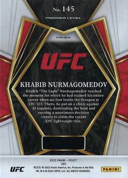 2022 Panini Select UFC - Tri-Color Prizms #145 Khabib Nurmagomedov Back
