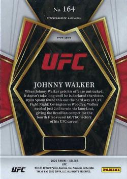 2022 Panini Select UFC - Tri-Color Prizms #164 Johnny Walker Back