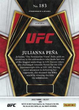 2022 Panini Select UFC - Tri-Color Prizms #183 Julianna Pena Back